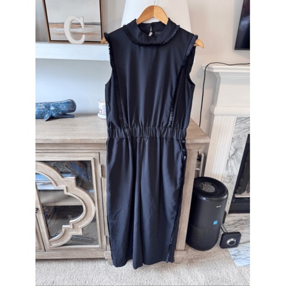 Ted Baker 30th Anniversary Fringe Trim Jumpsuit Womens Black Size 3 (D1)
